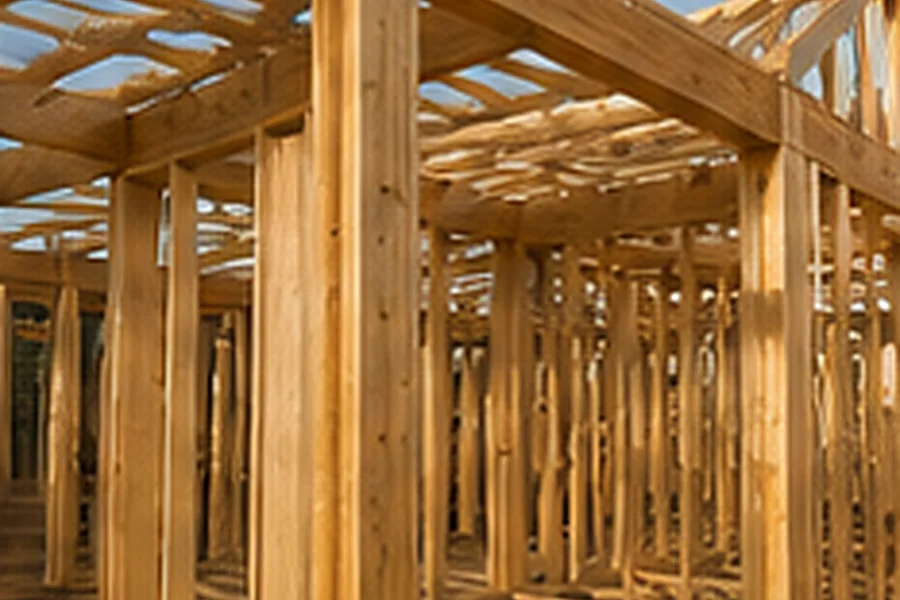 Wood framing for a residential addition